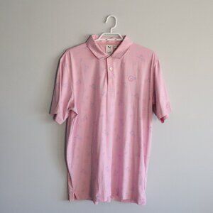 Puma x Arnold Palmer Mens M Umbrella/Lemonade Golf Polo‎ Active Short Sleeve Top